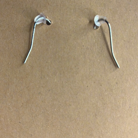 Vintage Red Bead and coral Dangle Earrings with stainless hoop - Picture 2 of 2